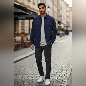 Hugo Boss Men's Deep Blue Casual Shirt